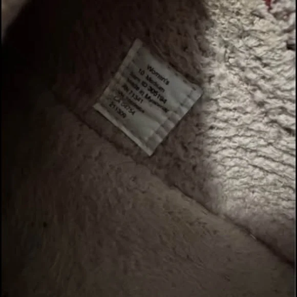 L.L. Bean Red and Gray Cat Slippers - Picture 3 of 8